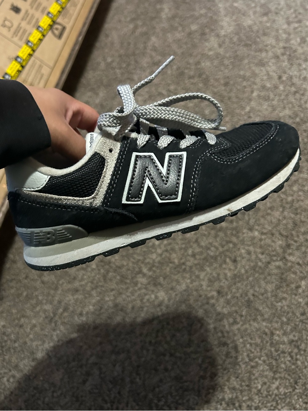 New Balance Black and Gray Retro Runner with White 'N' Detail